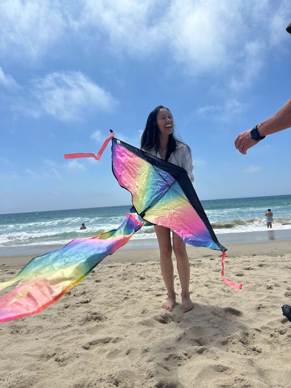 Flying a Kite at the Beach