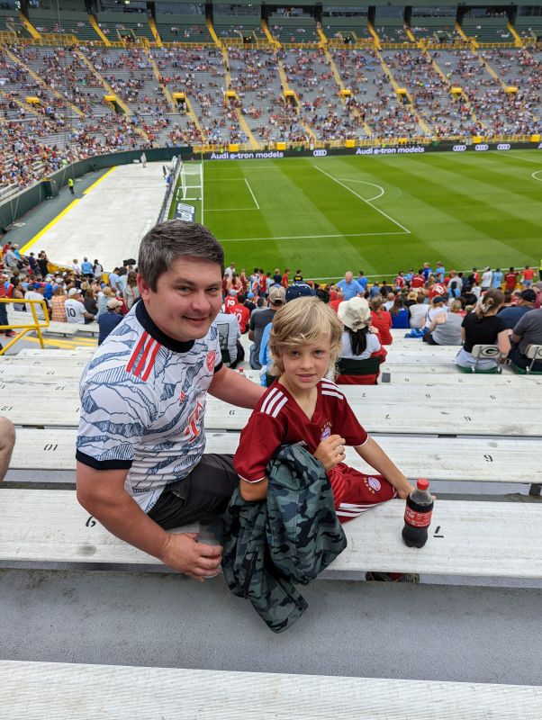 Austin & Our Nephew at a Soccer Game