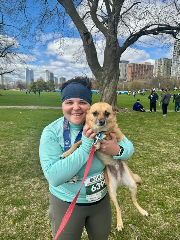 Tanya After Finishing a 5K in Milwaukee