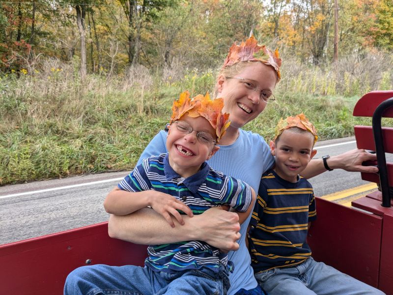 Leaf Crowns With the Nephews